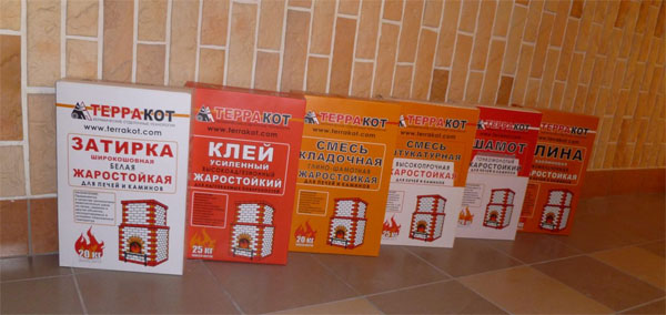 Жаростойкие смеси для облицовки печей и затирки